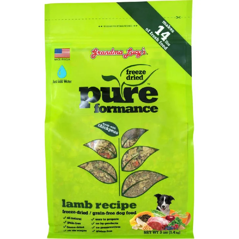 Grandma Lucy's Grain Free Pureformance Lamb & Chickpea Freeze Dried Dog Food