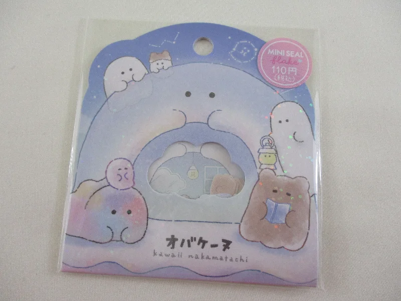 Cute Kawaii Crux Ghost Theme A Seal Stickers Flake Sack - for Journal Planner Craft Scrapbook Collectible