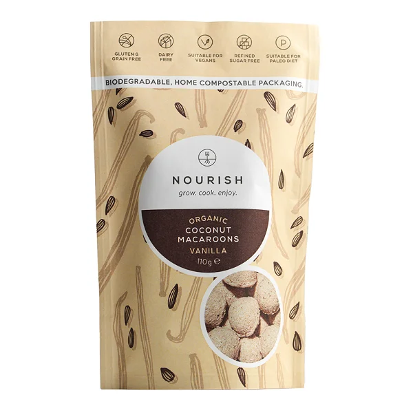 Nourish Organic Vanilla Coconut Macaroons 110g