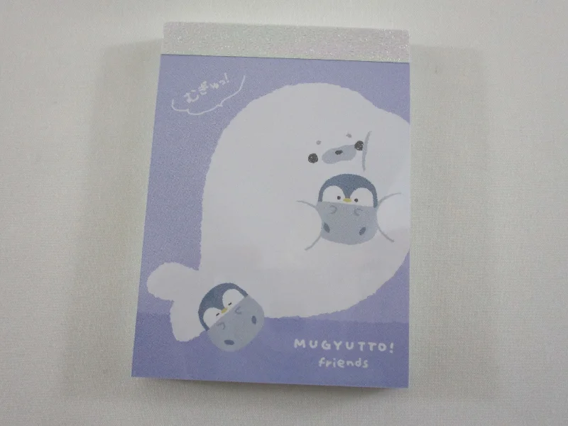 Cute Kawaii Q-lia Mugyutto Penguin Friends Mini Notepad / Memo Pad - Stationery Designer Paper Collection