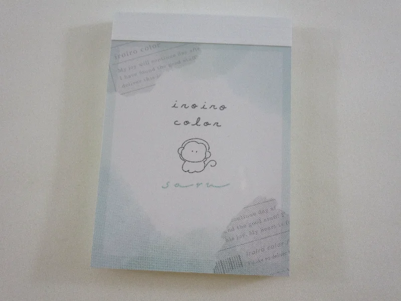 Cute Kawaii Kamio iro series - Monkey Mini Notepad / Memo Pad - Stationery Designer Paper Collection