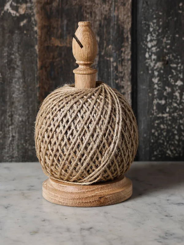 Wooden Twine Spool with Cutter