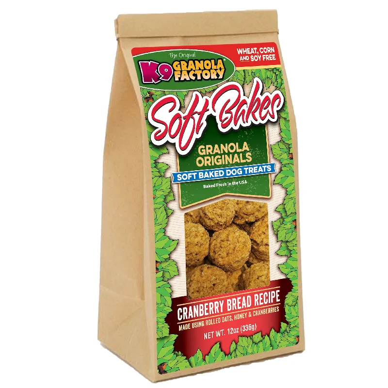 K9 Granola Factory Soft Bakes Dog Treats, Cranberry Bread