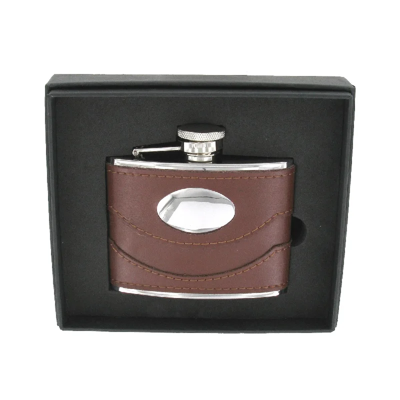 Sarome Leather Hip Flask Fl29