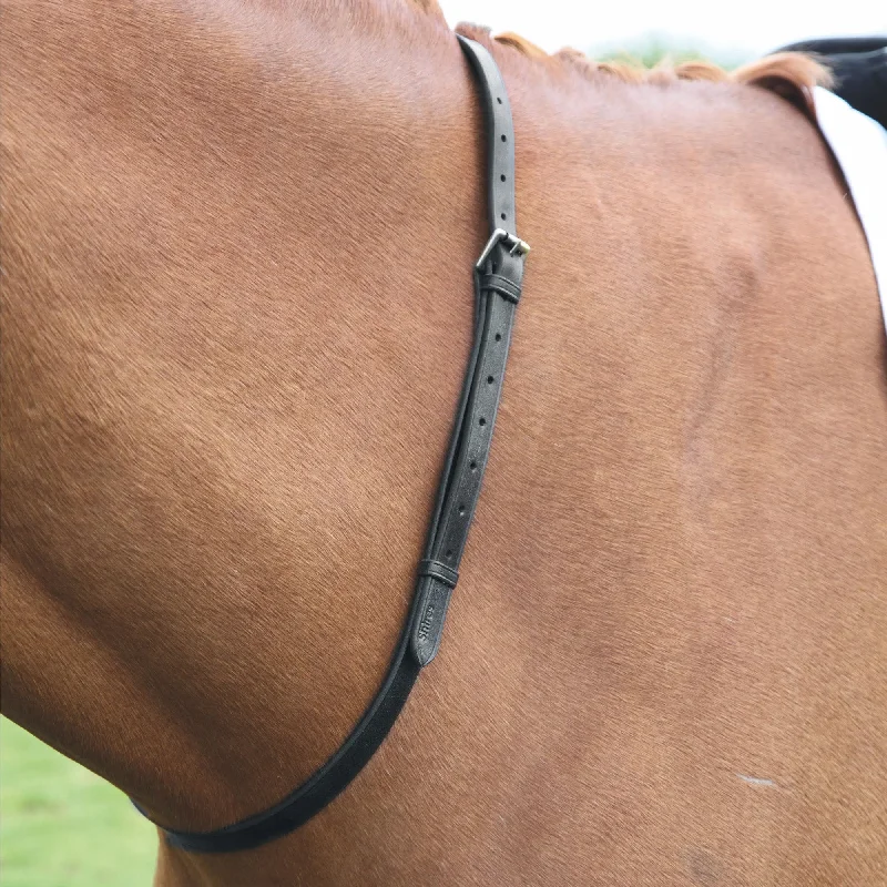 Shires Blenheim Leather Neck Strap - Black