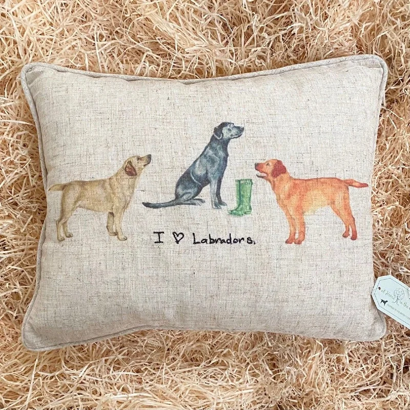 Orchid Designs I Love Labradors Cushion