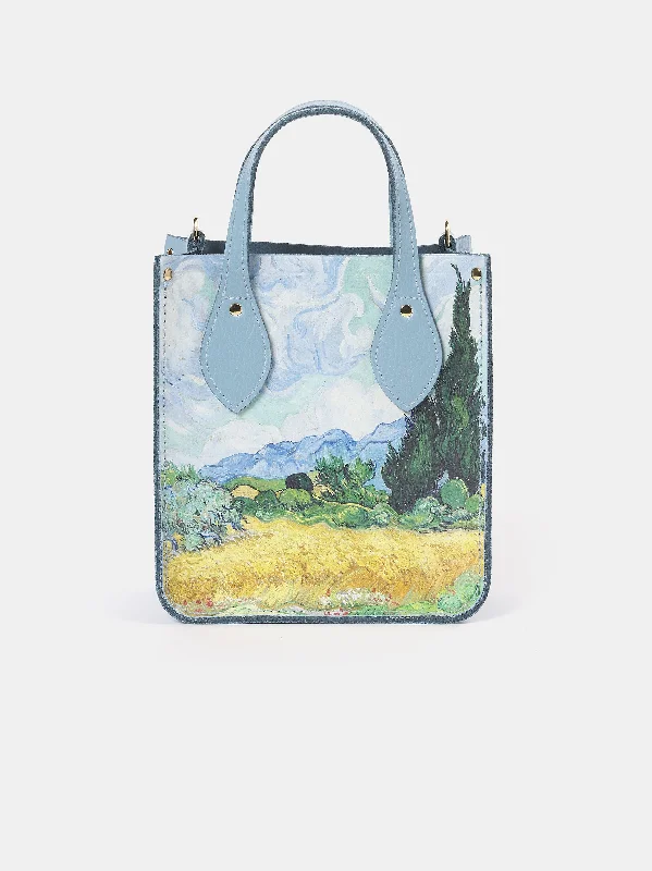 The Mini Tote - Delphinium with A Wheatfield