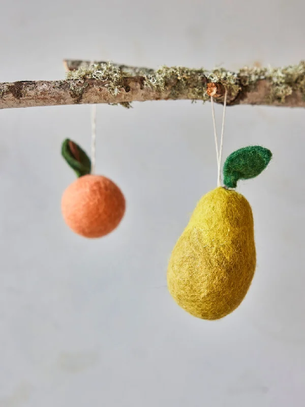 Felted Fruit Ornament