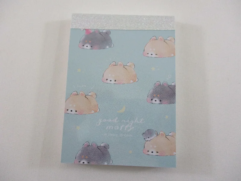 Cute Kawaii Kamio Good Night Moffy Dog Mini Notepad / Memo Pad - Stationery Designer Paper Collection