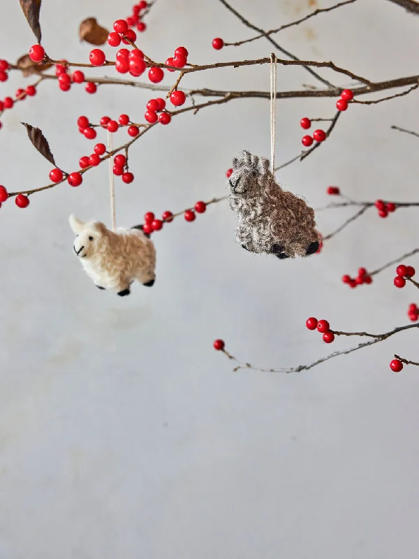 Felted Sheep Ornament