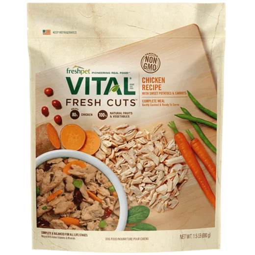 Freshpet Vital Fresh Cuts Chicken Recipe with Sweet Potatoes & Carrots for Dogs