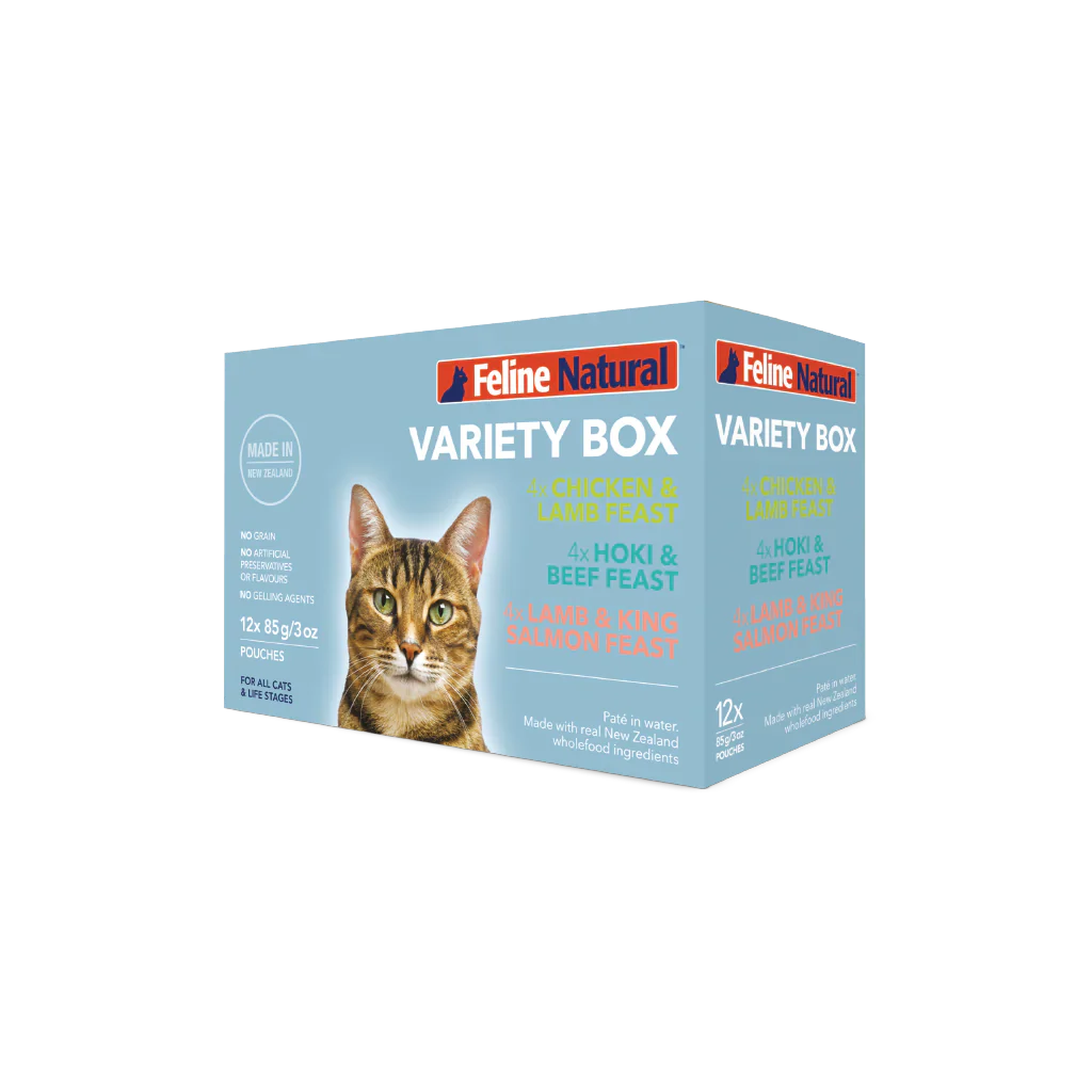 Feline Naturals Variety Box Pouch Cat Food