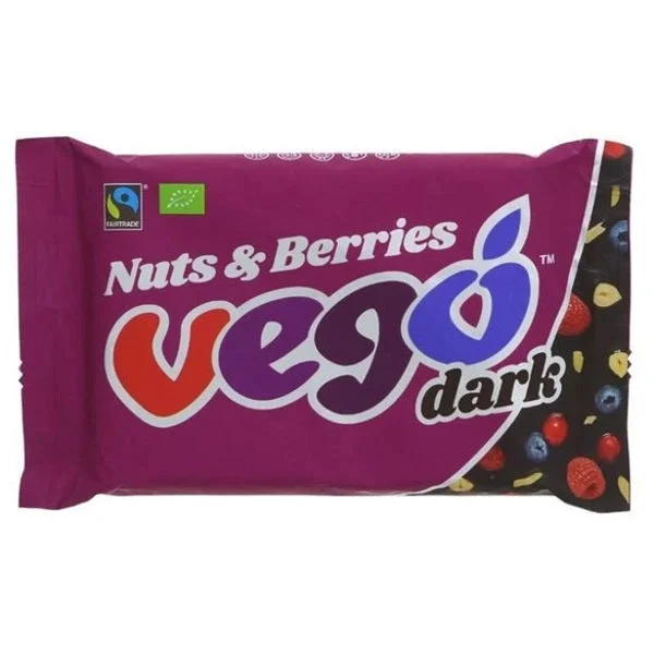 Vego Nuts & Berries Dark Chocolate Bar 85g