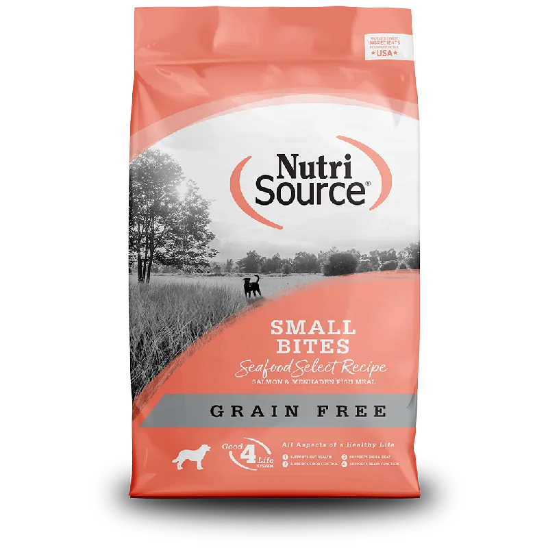 NutriSource Grain-Free Small Bites Seafood Select Dry Dog Food