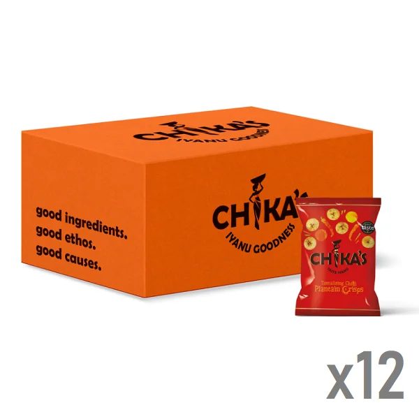 Chika's Hand Cooked Tantalising Chilli Plantain Crisps 35g (12pk)