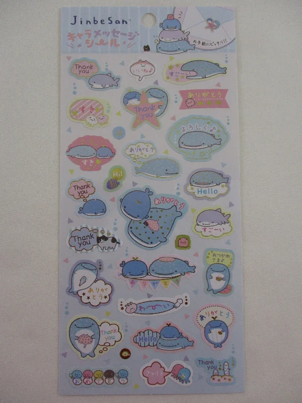 Cute Kawaii San-X Jinbesan Whale Sticker Sheet 2021 - C - for Planner Journal Scrapbook Craft