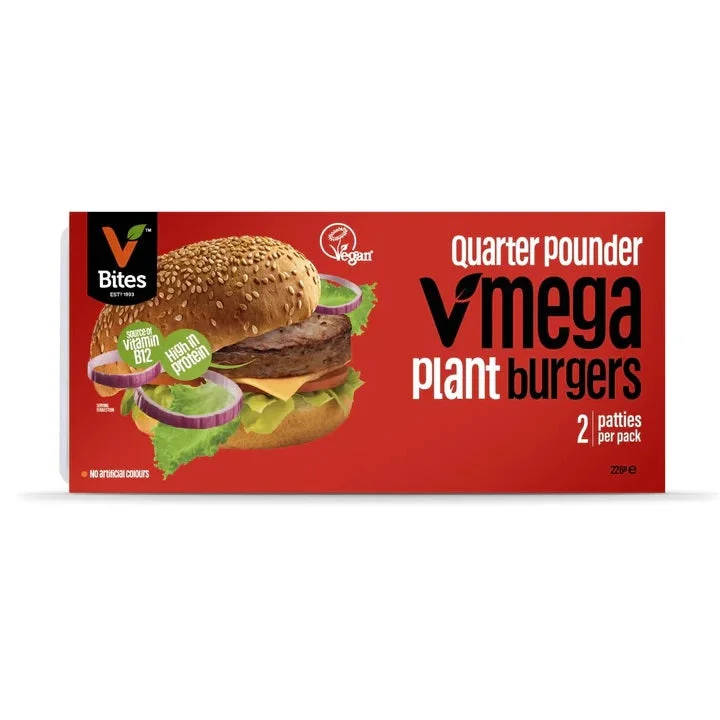 VBITES Quarter Pounder Vmega Plant Burgers 113g (20pk)