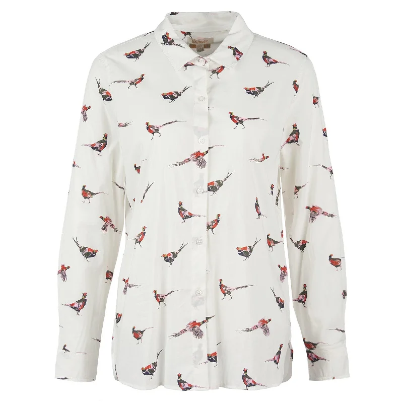 Barbour Ladies Safari Shirt - Off White Country