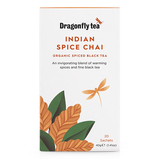 Dragonfly Tea Organic India Spice Chai Black 4x20 Teabags