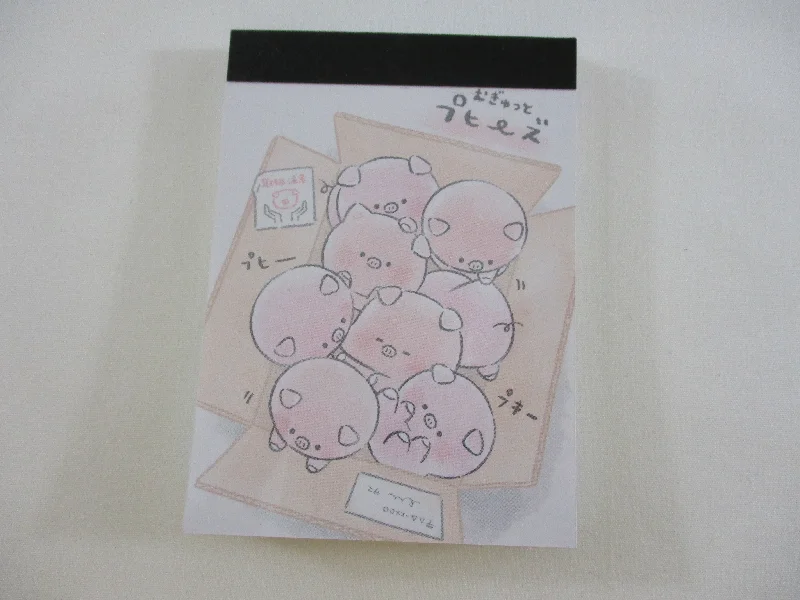 Cute Kawaii Kamio Pig Piggy Mini Notepad / Memo Pad - Stationery Designer Paper Collection