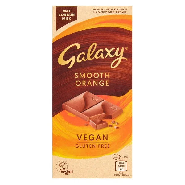 Galaxy Vegan Smooth Orange Chocolate Bar 100g