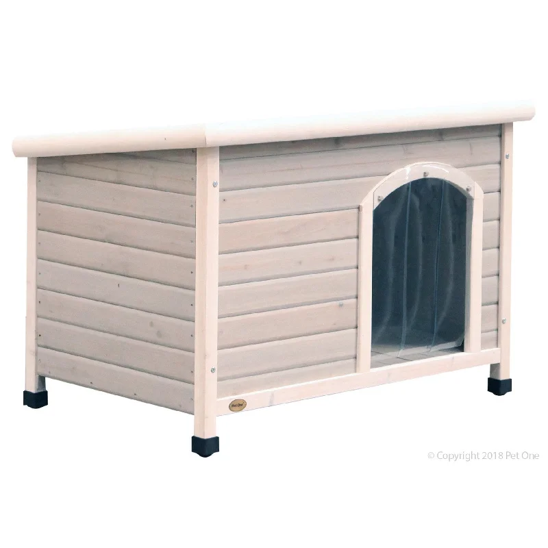 Pet One Bavarian Flat Roof Timber Dog Kennel Large