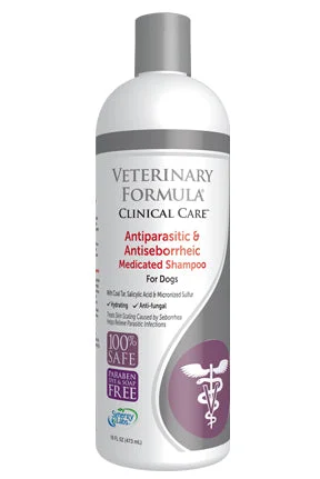 Veterinary Formula Clinical Care - Antiparasitic & Antiseborrheic Medicated Shampoo for Dogs & Cats