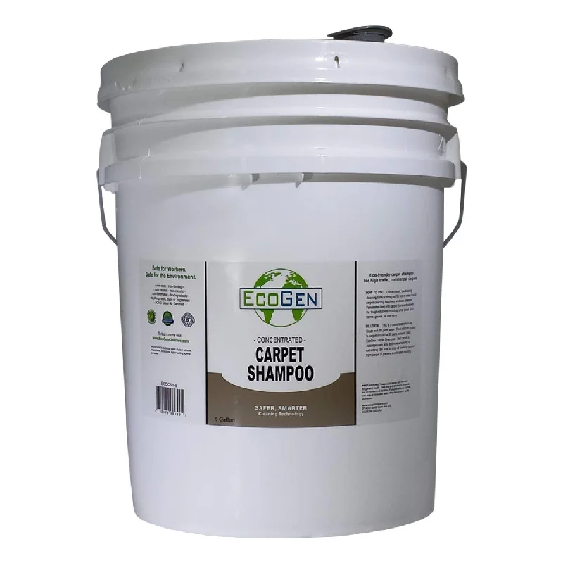 EcoGen ECOCSH-B Professional Strength Carpet Shampoo, Concentrated, 5 Gallon Bucket