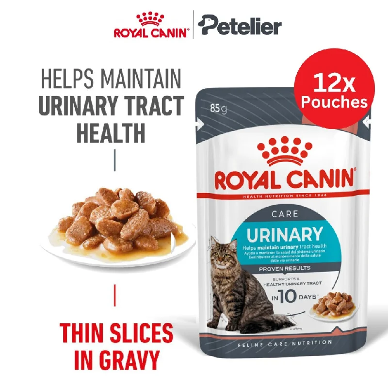 Royal Canin Urinary Care Gravy (85g x 12 Pouches) Adult Wet Cat Food - Feline Care Nutrition